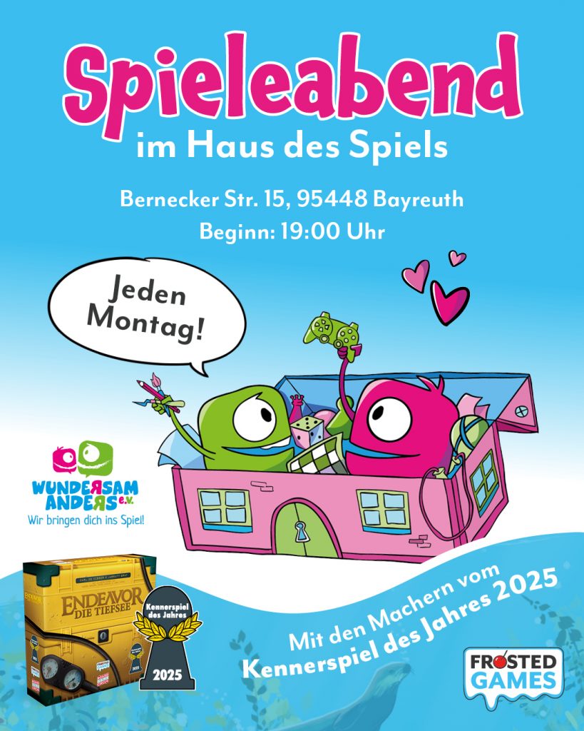 Würfel frei für den neuen Montag: Spiel pur im Haus des Spiels!